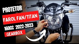 Protetor de Carenagem Farol Fan Titan 160 Honda [upl. by Nevek]