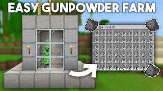 Easiest Gunpowder Farm Minecraft Bedrock 120 No creepers [upl. by Jun]