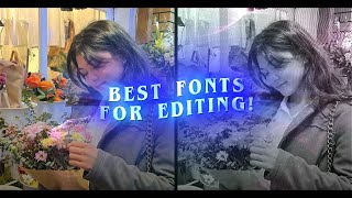 The BEST Editing FONTS for TikTok Insta amp co in 2024 [upl. by Aninaj]