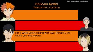 Eng Sub Kageyamas Nickname Haikyuu radio [upl. by Sutelc]