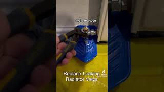 How To Replace Leaking Radiator Valve  Leaking TRV plumber tiktok plumbing [upl. by Ahsratal]