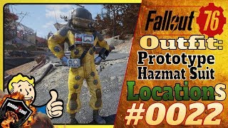 Fallout 76 Outfit Locations 22 Where to find Prototype Hazmat Suit Outdated after DLC [upl. by Gnilsia]