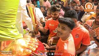 Pro Kabaddi Team at lalbaugcha raja 09092024 [upl. by Delila407]