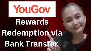 How To Redeem Your Rewards with YouGov via Bank Transfer paidsurveys sidehustle yougov legit [upl. by Snebur]