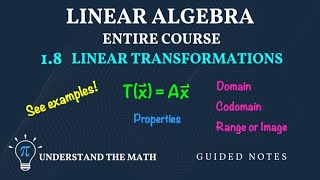 Master Linear Transformations  Terminology Properties and Examples [upl. by Dudden]