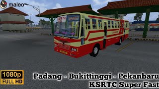 KSRTC Bus Mod  Bus Simulator Indonesia  Padang to Bukittinggi to Pekanbaru  Realistic Gameplay [upl. by Nylidnam]