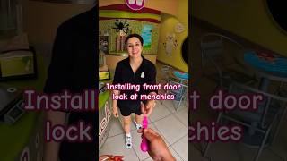 Reinstall a lock for Menchies in Oxnard CA 🍦🍨😋 [upl. by Genesia]