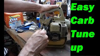 2 Cycle  2 Stroke Carburetor Tune Up  Adjustment  QUICK amp EASY [upl. by Clark]