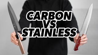 Carbon or Stainless Steel A Buyers Guide For Japanese Knives [upl. by Lamori]