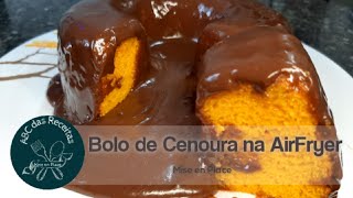 Receita de Bolo de Cenoura na Airfryer [upl. by Ecraep]