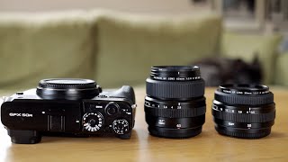 Fujifilm GF 50mm F35 vs 63mm F28 [upl. by Anahoj]