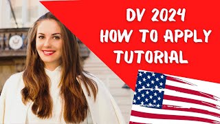 dv visa lottery 2024  How to apply TUTORIAL [upl. by Aihsekal]