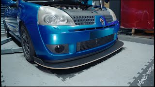 RacingCult Renault Clio 172182 front splitter installation [upl. by Barayon146]