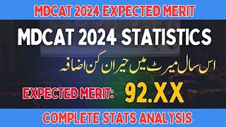 MDCAT 2024 CUT OFF MERIT  SHOCKING STATS OF MDCAT 2024  UHS MDCAT 2024 EXPECTED MERIT IS 92XX [upl. by Essila]