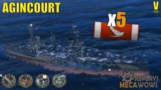 186k damage at T5  Agincourt  Yes it was against mostly bots who cares  World of Warships [upl. by Gabriellia]