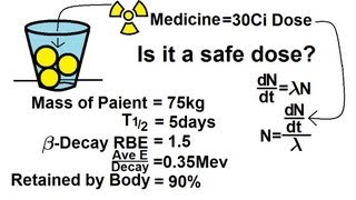 Physics  Nuclear Physics 19 of 22 Radiation From Medical Dose [upl. by Ynoffit]