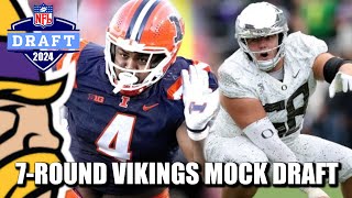 7Round Minnesota Vikings Mock Draft THREE FIRST ROUND PICKS [upl. by Artie213]