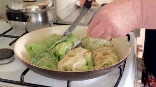 Lithuanian Food STUFFED CABBAGE ROLLS Balandeliai  Meskuiciai Lithuania [upl. by Rehpotsrihc]