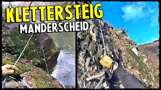 Klettern in der Eifel  Manderscheider Burgen Klettersteig Etappe 1 amp 2 [upl. by Yatnoj513]