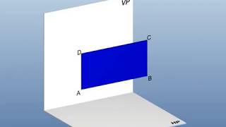 Orthographic Projection  Projection of planes 4411 [upl. by Rukna]