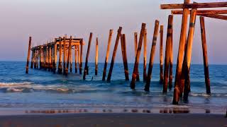 1Hour Broken Pier by the Atlantic  Relaxing Ocean Waves Loop [upl. by Akoyn]