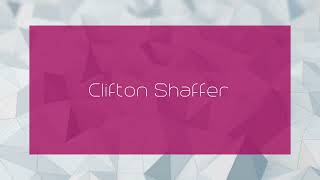 Clifton Shaffer  appearance [upl. by Nevla397]