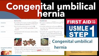 Congenital umbilical hernia in HindiUrdu by first aid for USMLE step 1 [upl. by Senskell]