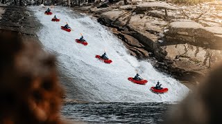 Yosemite Packrafting  Natural Waterslide [upl. by Ecnadnac260]