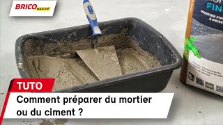 Comment préparer du mortier ou du ciment   Bricomarché [upl. by Chicky]