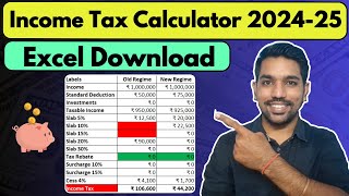 Income Tax Calculator 202425 Excel DOWNLOAD  New vs Old Tax Regime [upl. by Eivi193]