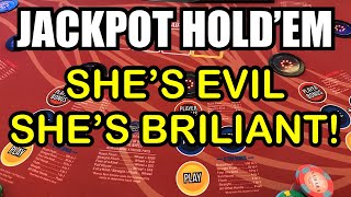 JACKPOT ULTIMATE TEXAS HOLD EM HOLD EM in LAS VEGAS SHE’S EVIL SHE’S BRILLIANT NEW GAME [upl. by Alvar512]