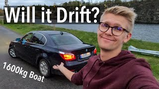 Can You Drift a Stock E60 525 Diesel Drift Test [upl. by Enelaehs]