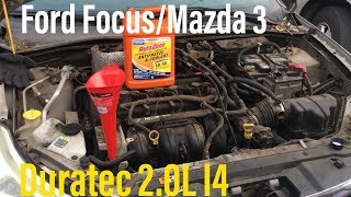 How To Replace amp Fix Leaky Engine Coolant Water Outlet on 200811 Ford Focus 20l I4 Duratec Mazda 3 [upl. by Twum]