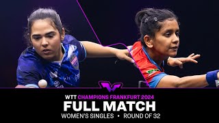 FULL MATCH  Adriana Diaz vs Sreeja Akula  WS R32  WTTFrankfurt 2024 [upl. by Chlori]