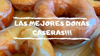 Donas Americanas RECETA original ESTILO Krispy Kreme [upl. by Meerek]