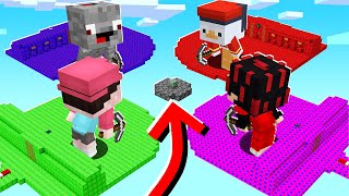 1v1v1v1 Minecraft LUCKY BLOCK BEDWARS [upl. by Kanor438]