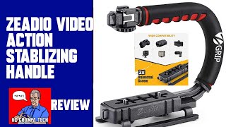 Zeadio Video Action Stabilizing Handle Grip Handheld Stabilizer with 3 HotShoe Mounts 2024 [upl. by Jennee]