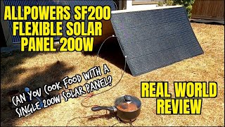 ALLPOWERS SF200 Flexible Solar Panel 200W real world review [upl. by Rahas]