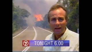 Seven Nightly News  Bushfire coverage promo January 1994 [upl. by Lugo]