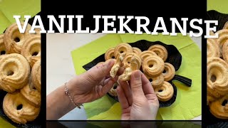 Vaniljekranse  Vanilla butter cookies  Danish cookies [upl. by Asor]