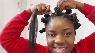 How to Bantu Knots on Natural hair [upl. by Rosalinde]