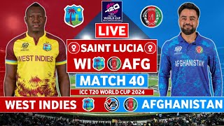 West Indies vs Afghanistan Live Match  WI vs AFG Live Match Today  ICC T20 World Cup Live Match [upl. by Llenahc376]