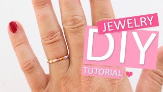 DIY Tutorial  Ringe mit Miyuki rocailles  Selbst Schmuck machen [upl. by Ruffo]