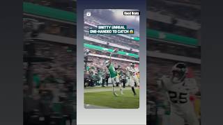 Smitty unreal one handed TD catch hoodnews philadelphiaeagles touchdown devontasmith [upl. by Ettevi]