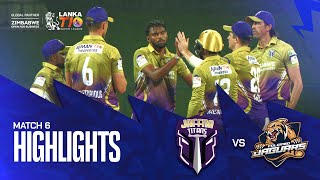 Lanka T10 Super League 2024 I Match 6 Highlights I Jaffna Titans vs Colombo Jaguars [upl. by Olenta]