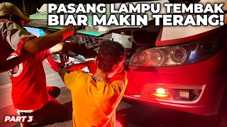 Pasang Lampu LED D2 Menerangi Gelapnya Lintas Sumatera  Trip Bus Gumarang Ep 3 [upl. by Idnek]