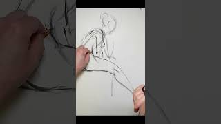 Longform gesture study figurativeart charcoaldrawing drawingtechniques gesturedrawing [upl. by Eckmann769]