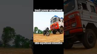 Bike experiment😳 truck power new song viral short subscribe [upl. by Nitfa108]