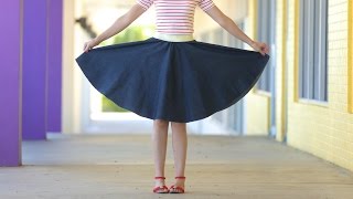 How to make a Circle Skirt  for any age  any size [upl. by Galitea]