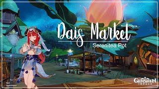 Dais Market 🍃  Serenitea Pot  Genshin Impact  Replica ID [upl. by Dessma762]